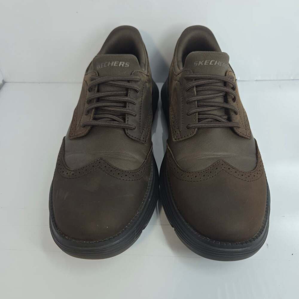 Skechers Garza-Sully Size 11.5 Brown Leather Casual Shoes